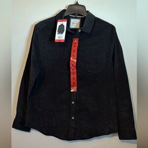 JACHS Girlfriend Black Button-Down Shirt Women’s size medium NWT